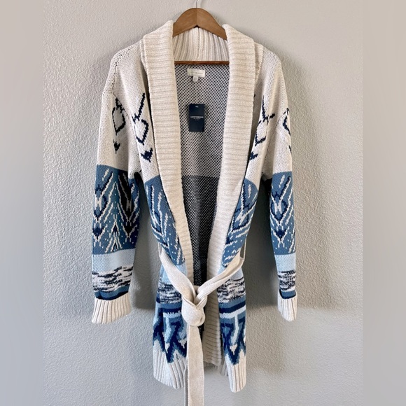Lucky Brand Sweaters - LUCKY BRAND Aztec Tribal Cardigan Blue NWT